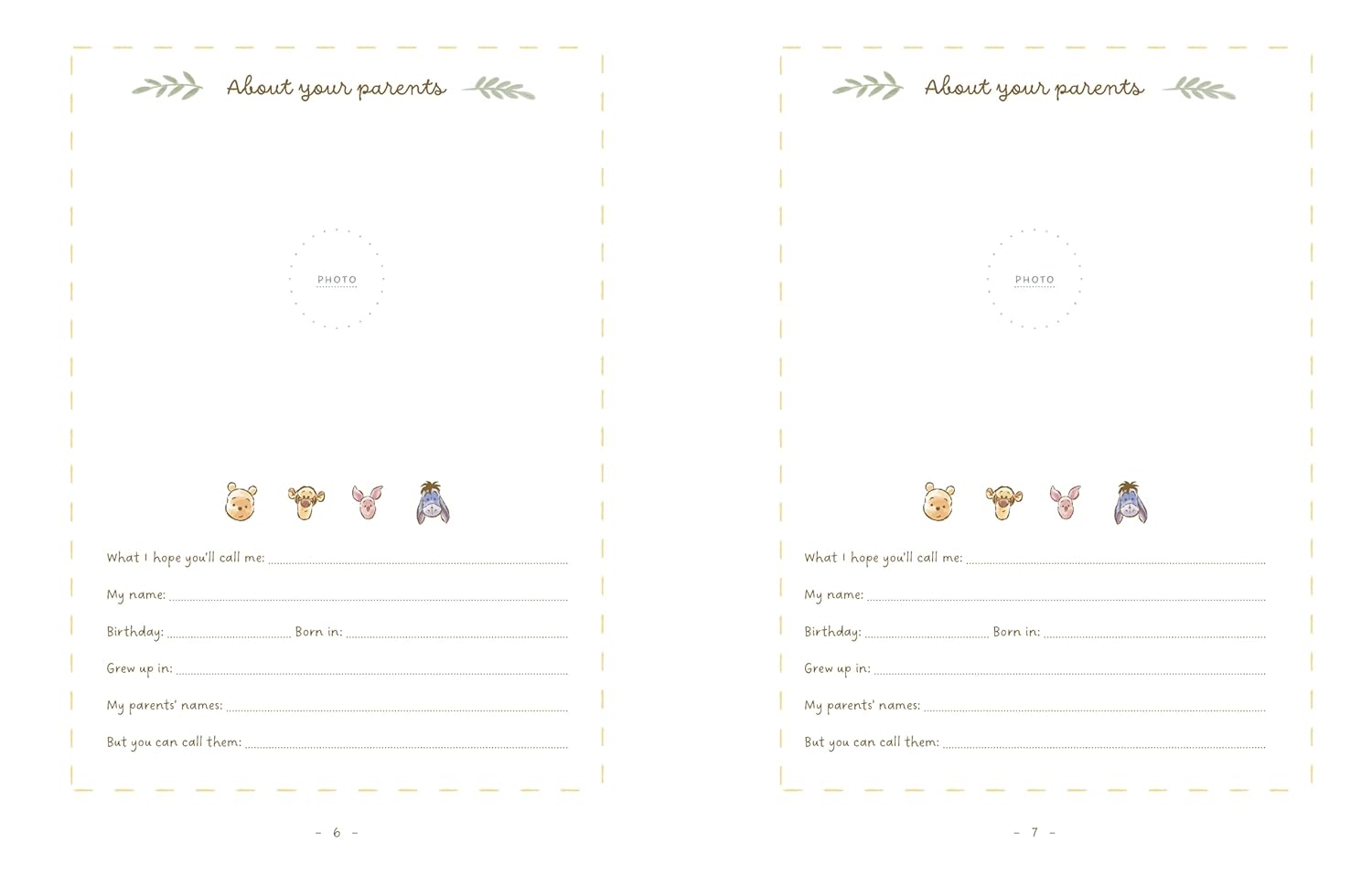 Winnie the Pooh Baby Book: A Keepsake Memory Journal for Your Baby’s First Years