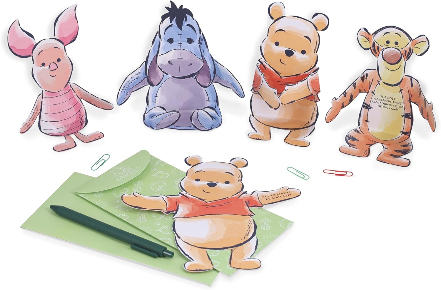 Winnie the Pooh Hugs Notecards - 12 Notecards and Envelopes