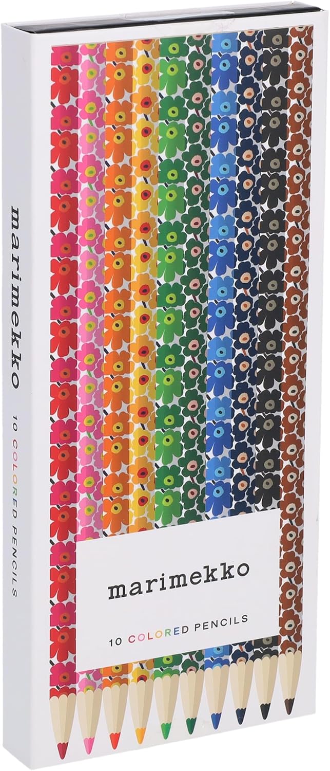 Marimekko Colored Pencils (Unikko) - 10 Colored Pencils