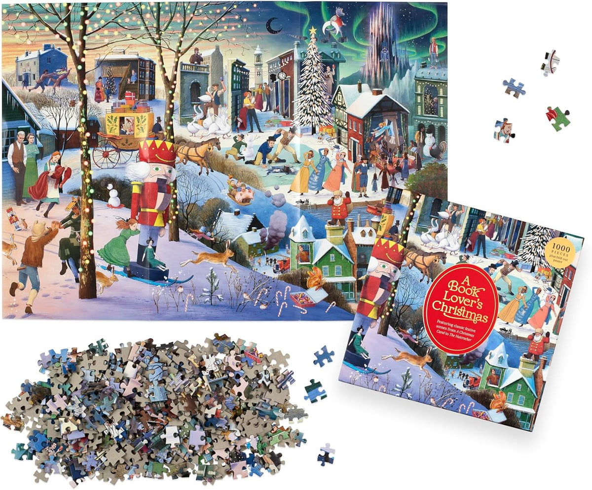 A Book Lover's Christmas 1000 Piece Puzzle: A 1000-Piece Jigsaw Puzzle