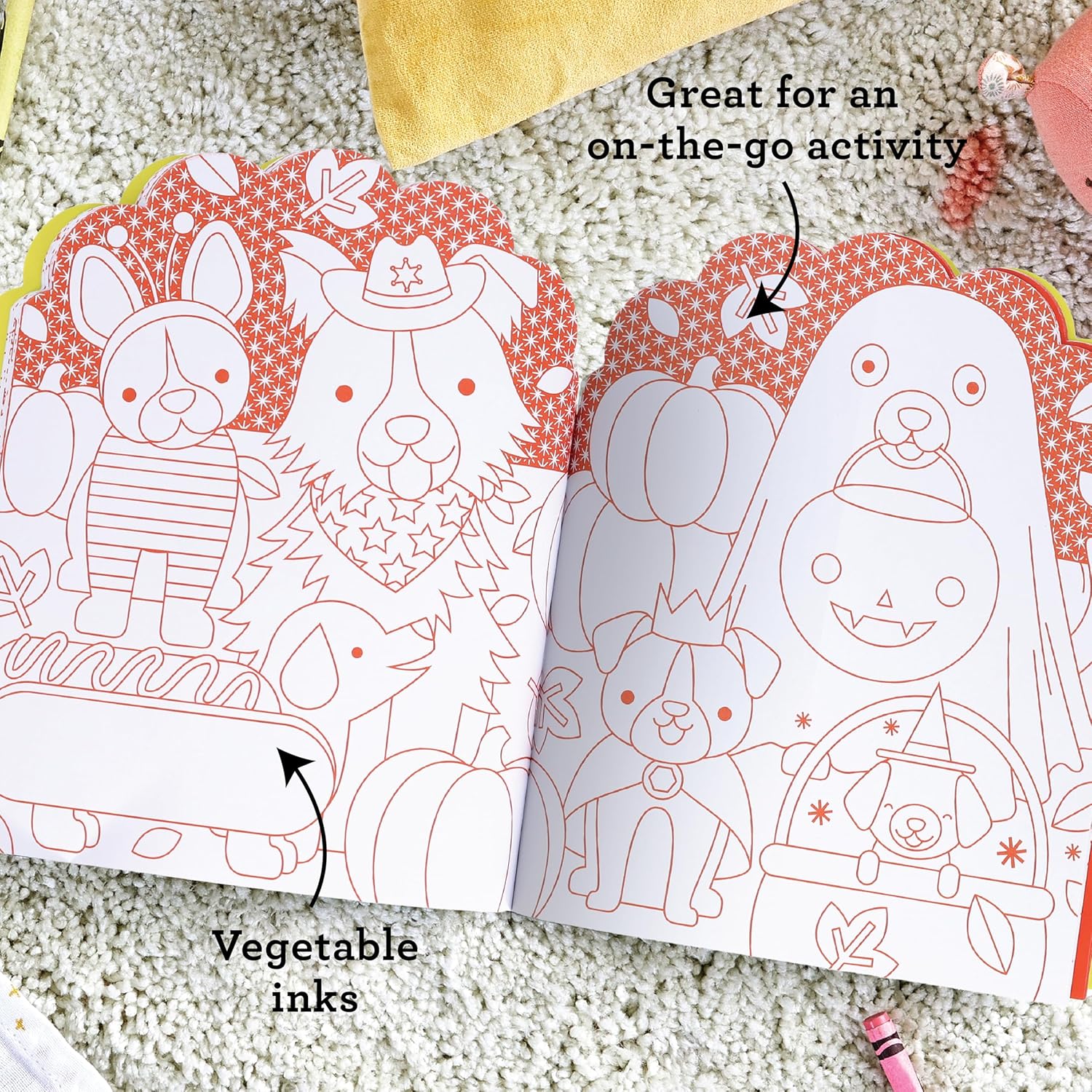 Petit Collage Dogs Coloring Book with Stickers