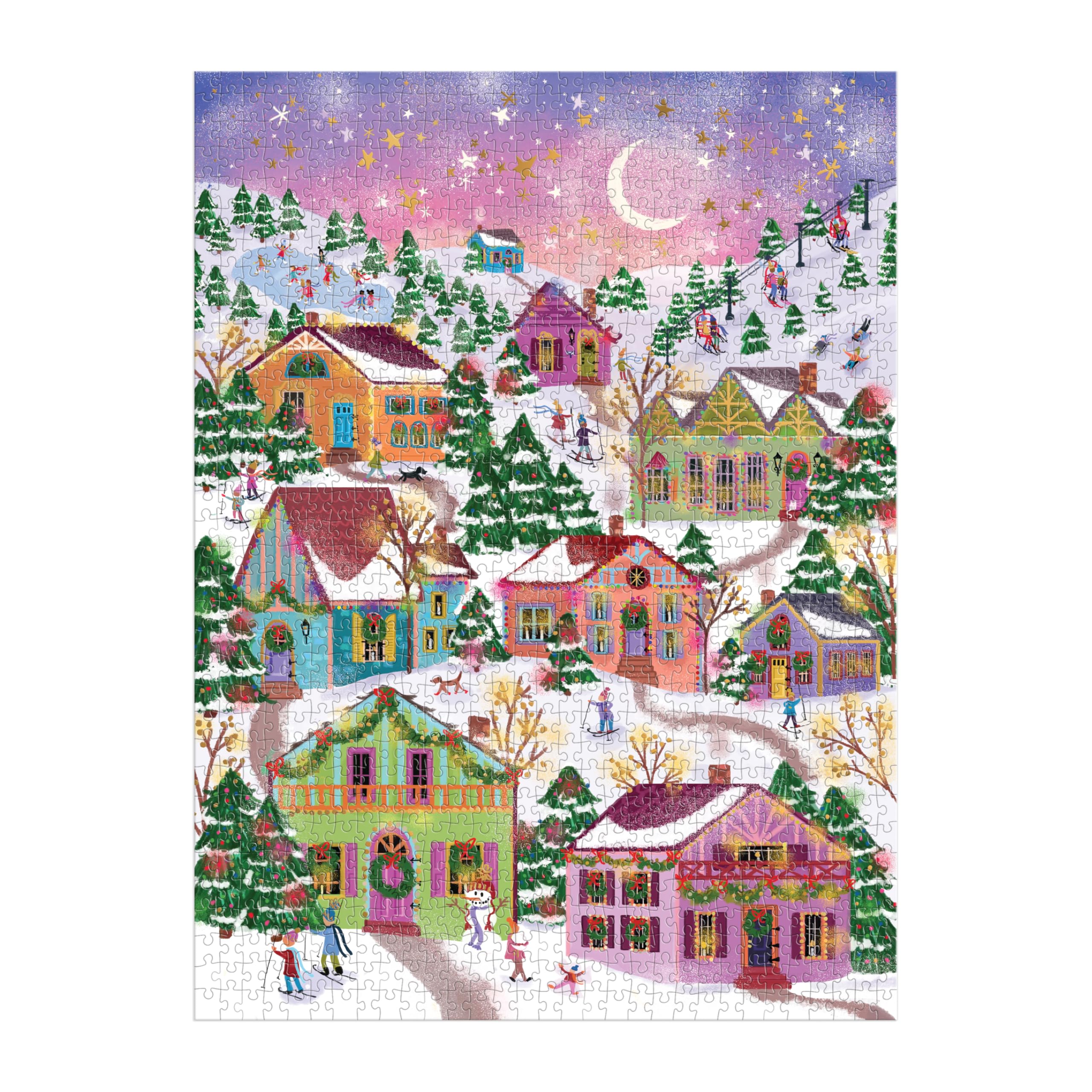 Snowcap Village 1000 Piece Foil Puzzle