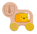 Lion and Baby Wooden Push Along