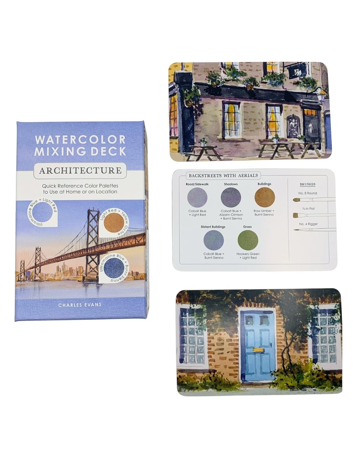Watercolor Mixing Deck: Architecture: Quick Reference Color Palettes to Use at Home or on Location