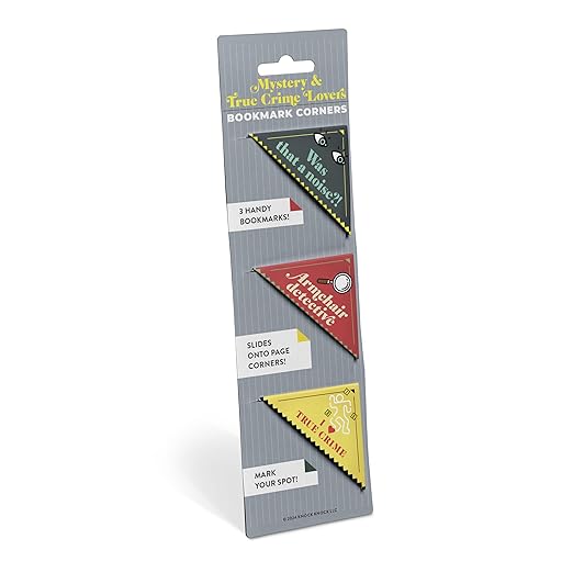 Knock Knock Mystery & True Crime Lovers Bookmark Corners