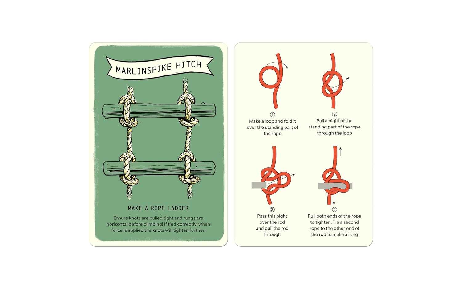 Know Your Knots: Learn the best knots for outdoor adventures: Learn the best knots for outdoor adventures - 30 cards and 2 ropes