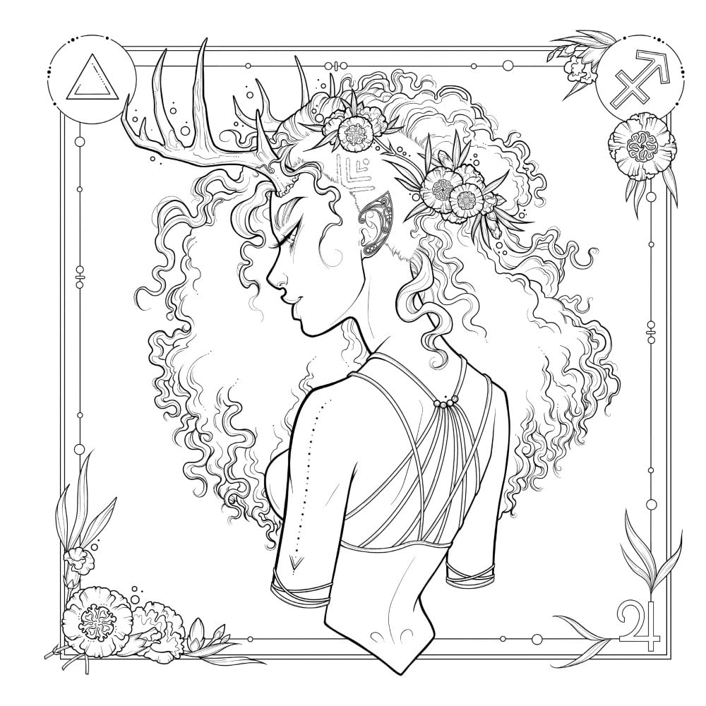 Oceans to Stars: An Astrology Art & Coloring Book (Adult Coloring)