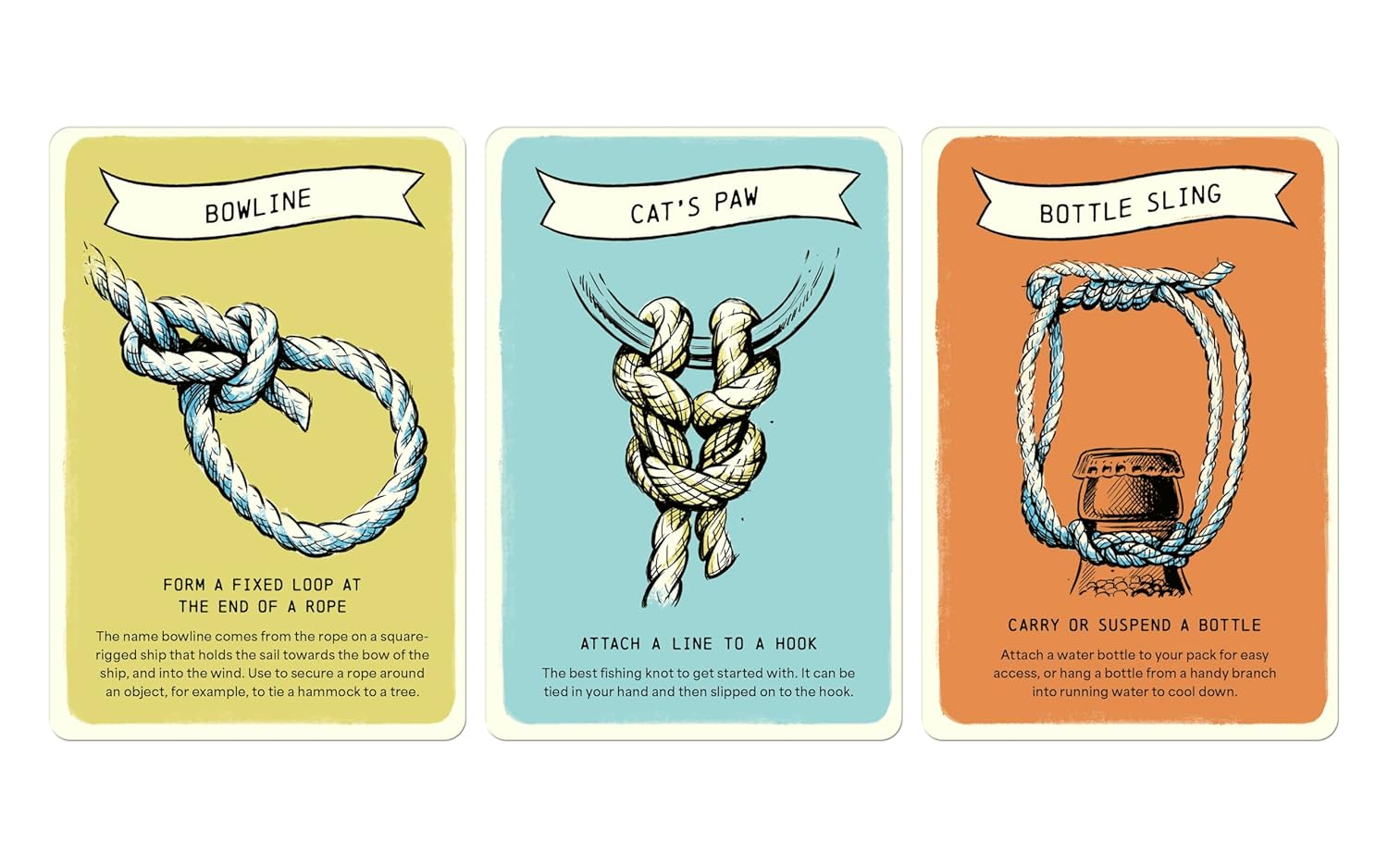 Know Your Knots: Learn the best knots for outdoor adventures: Learn the best knots for outdoor adventures - 30 cards and 2 ropes