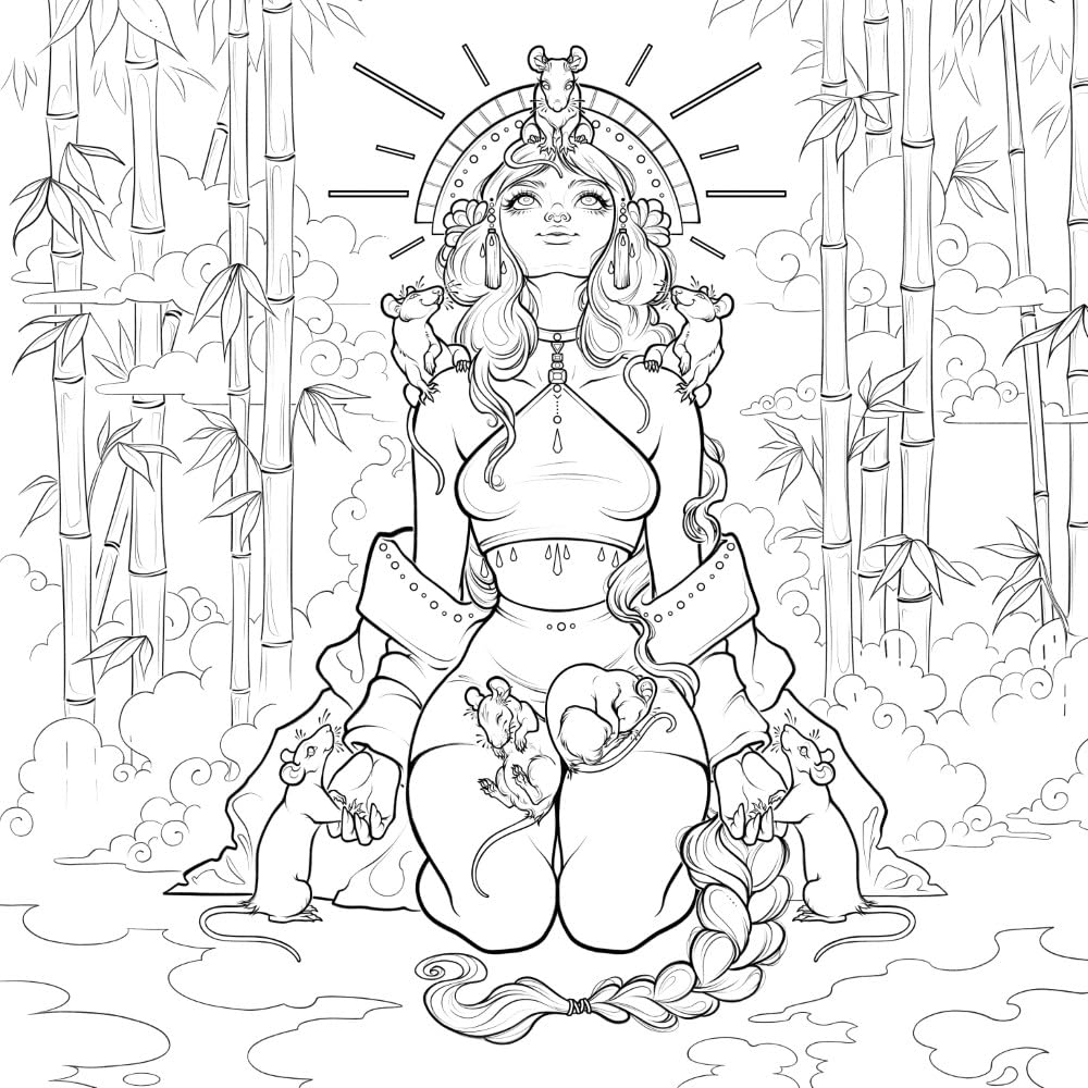 Lunar: A Zodiac Art & Coloring Book