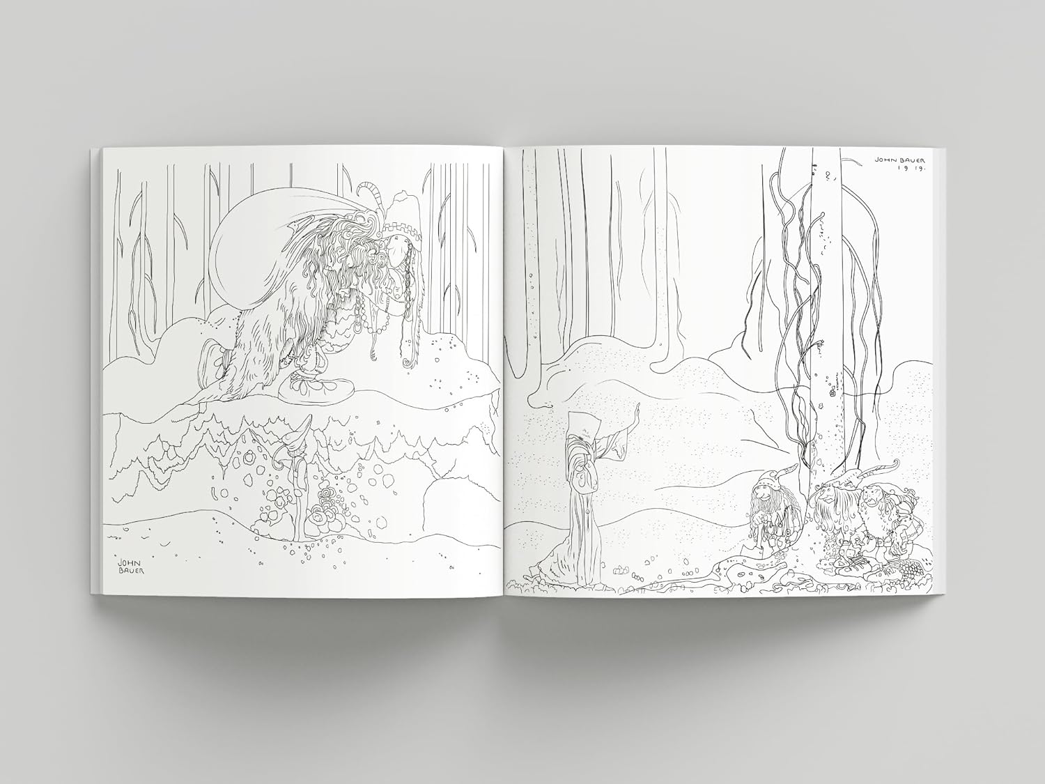 Fantasy Forest Coloring Book: John Bauer's World of Fairies and Trolls