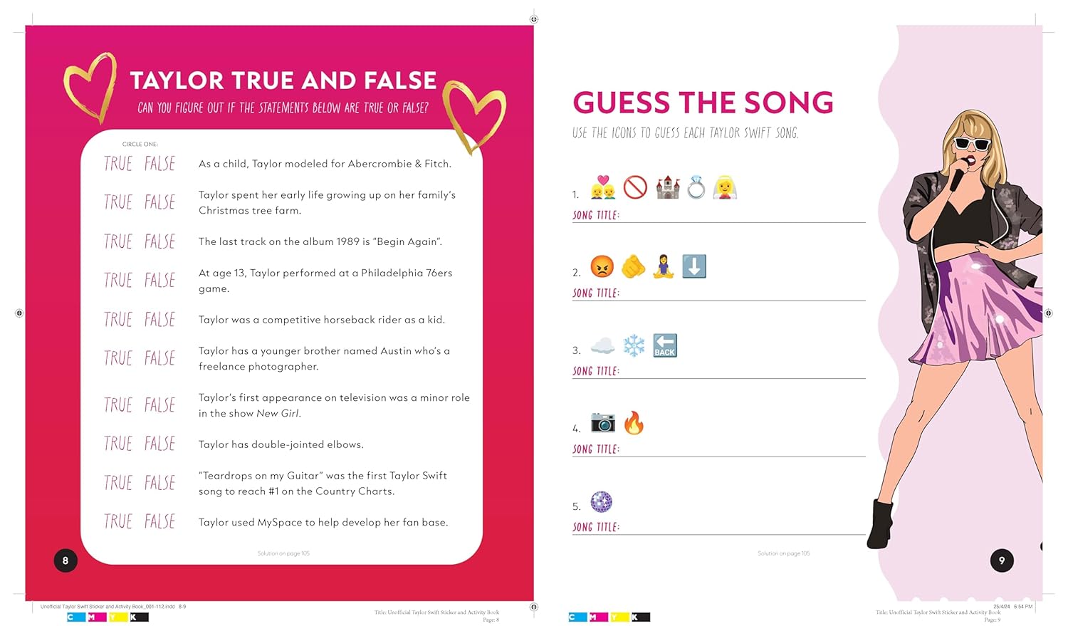 The Unofficial Taylor Swift Sticker and Activity Book: Swiftie Activities to Celebrate Music's Biggest Star - With Over 100 Stickers for the Ultimate Fan!