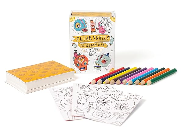 Sugar Skulls Coloring Kit      Paperback – 23 Aug. 2016