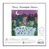 Merry Moonlight Skaters 500 Piece Foil Puzzle