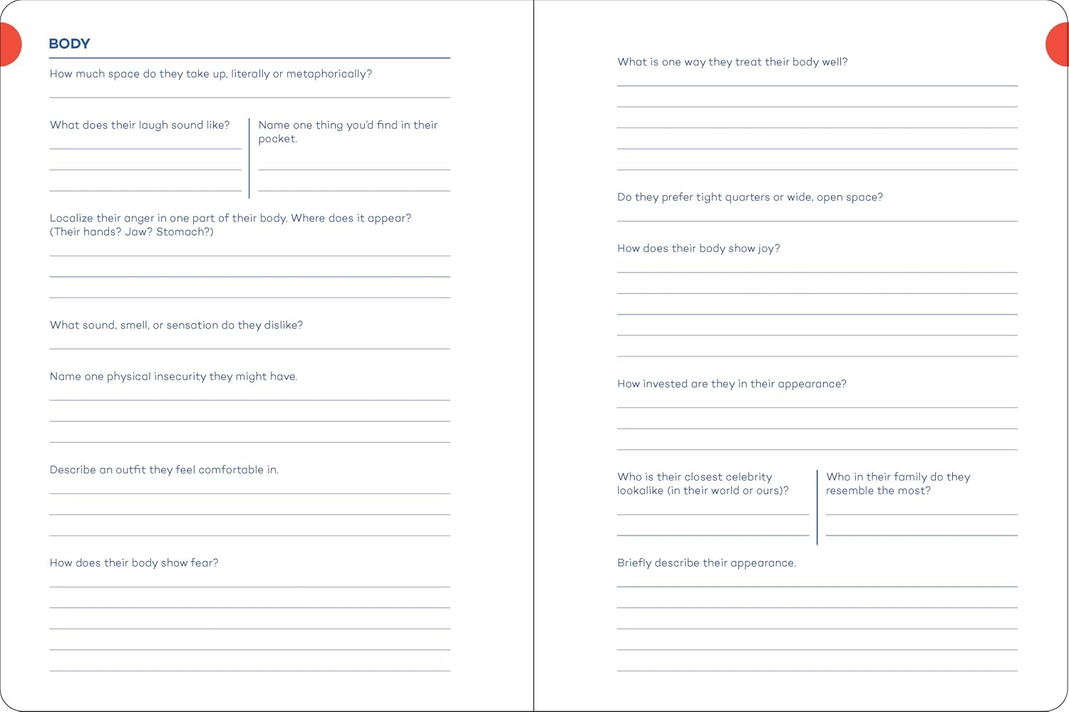 A Writer's Journal for Creating Characters - Quick Prompts for Novelists, Screenwriters, Playwrights, Roleplayers & Storytellers