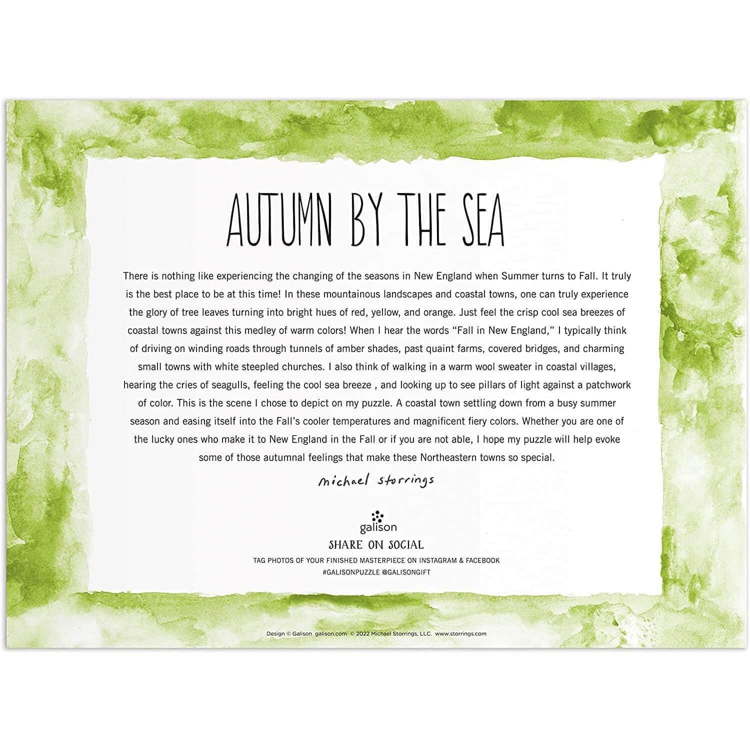 Michael Storrings Autumn By the Sea 1000 Piece Puzzle