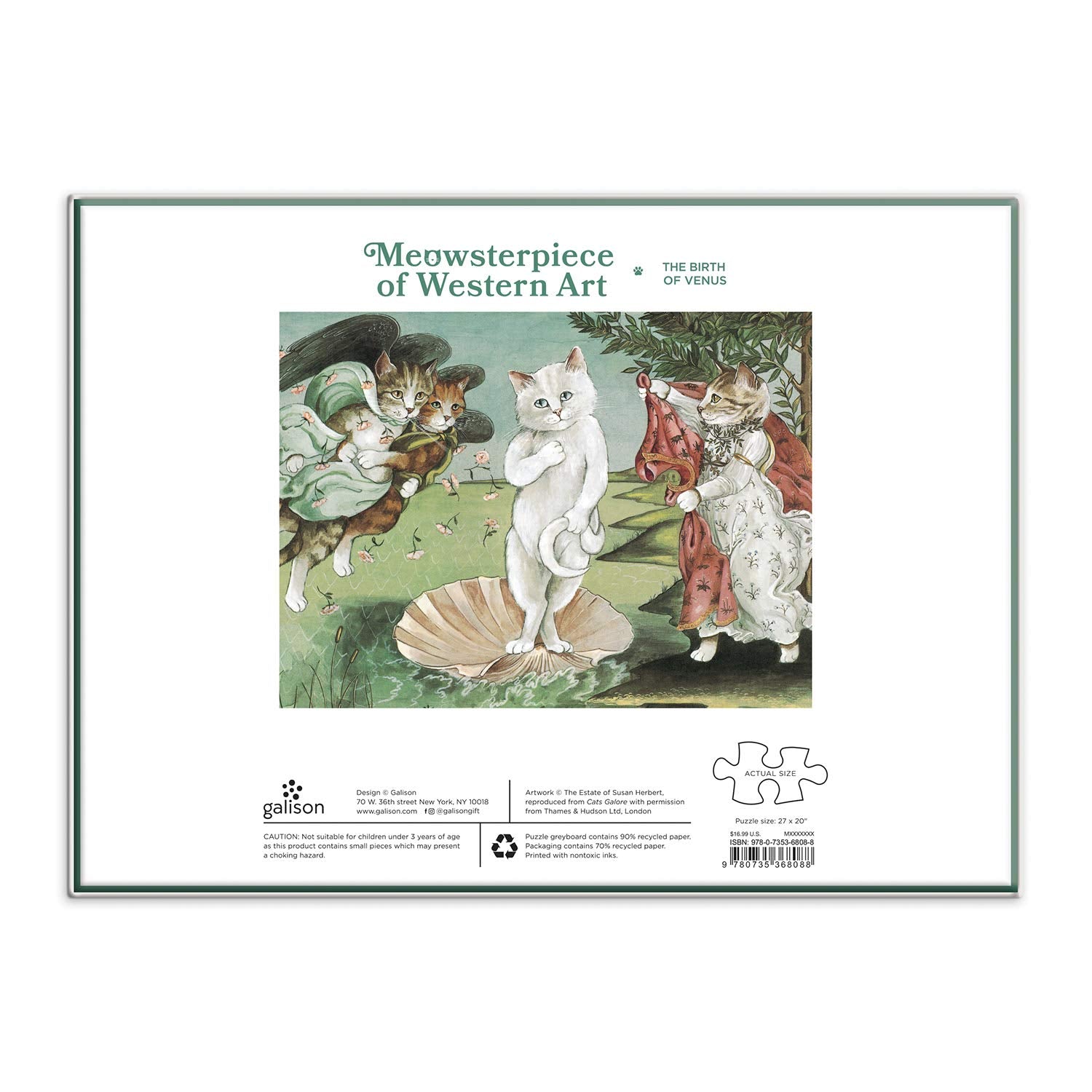 Birth of Venus Meowsterpiece of Western Art Puzzle: 1000 Pieces