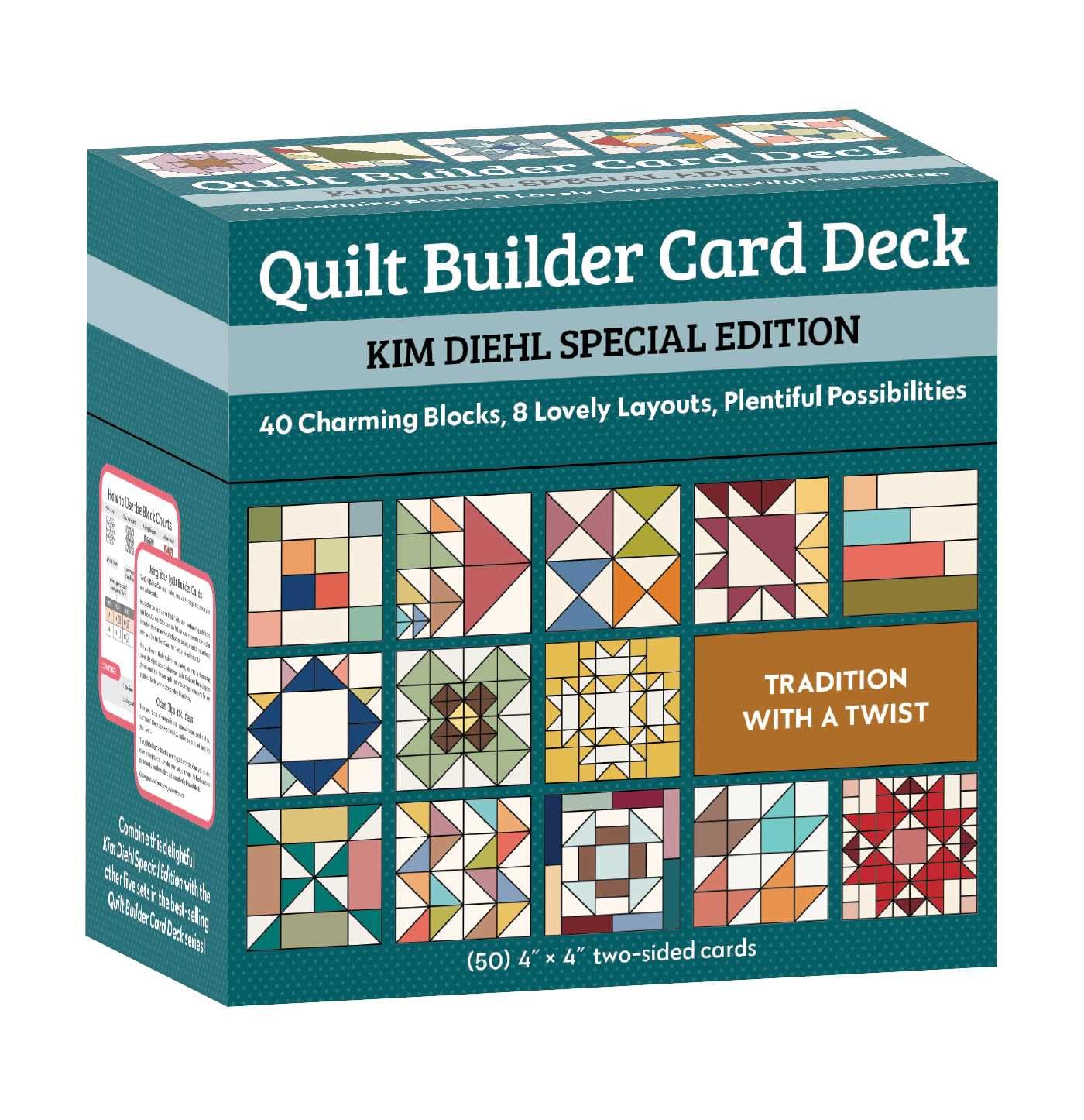 Quilt Builder Card Deck – Kim Diehl Special Edition: 40 Charming Blocks, 8 Lovely Layouts, Plentiful Possibilities