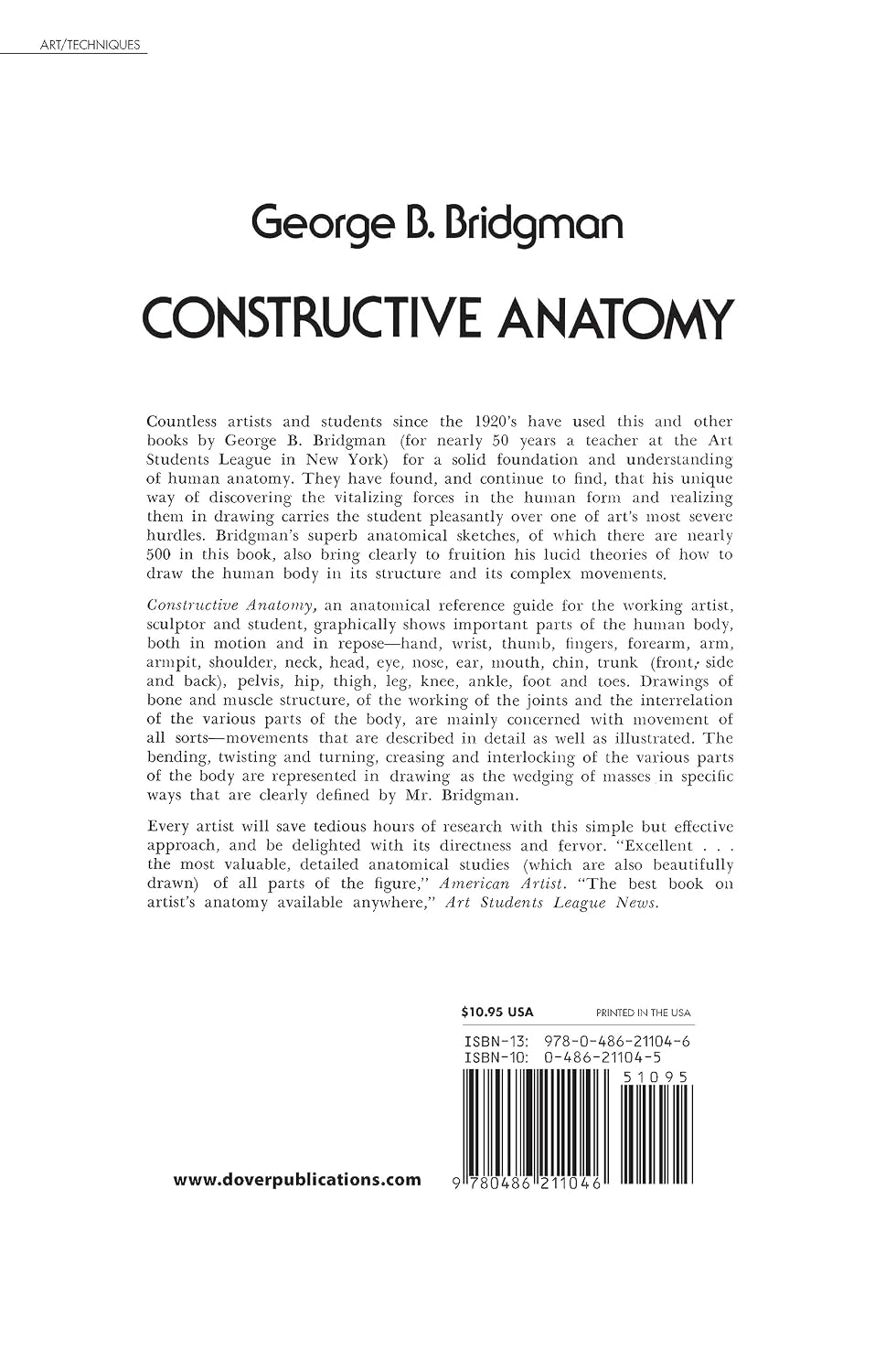 Constructive Anatomy: With Almost 500 Illustrations