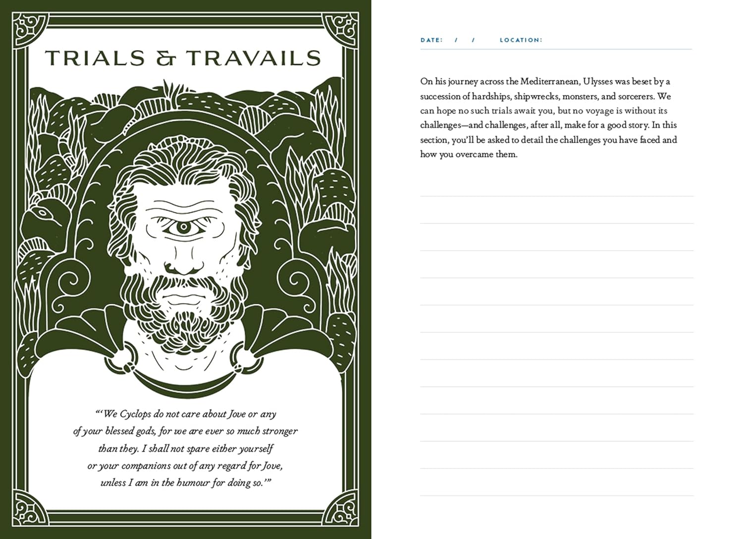 The Odyssey Travel Journal: A Memory Book Inspired by the Classic Tale of Adventure