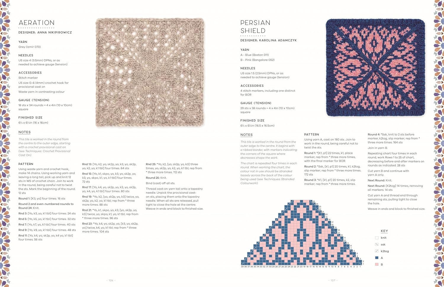 100 Knitted Tiles: Charts and patterns for knitted motifs inspired by decorative tiles