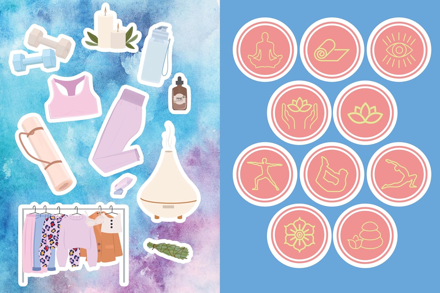 Calming, Meditative and Mindful Sticker, Color and Activity Book: Over 200 Unique Stickers