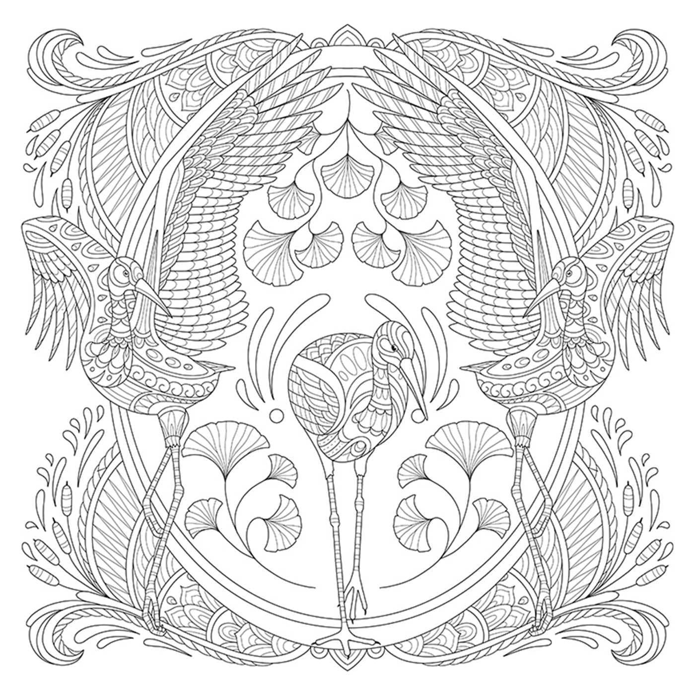 My Bird Mandala Coloring Book: 30 Stunning, Oversized Coloring Pages