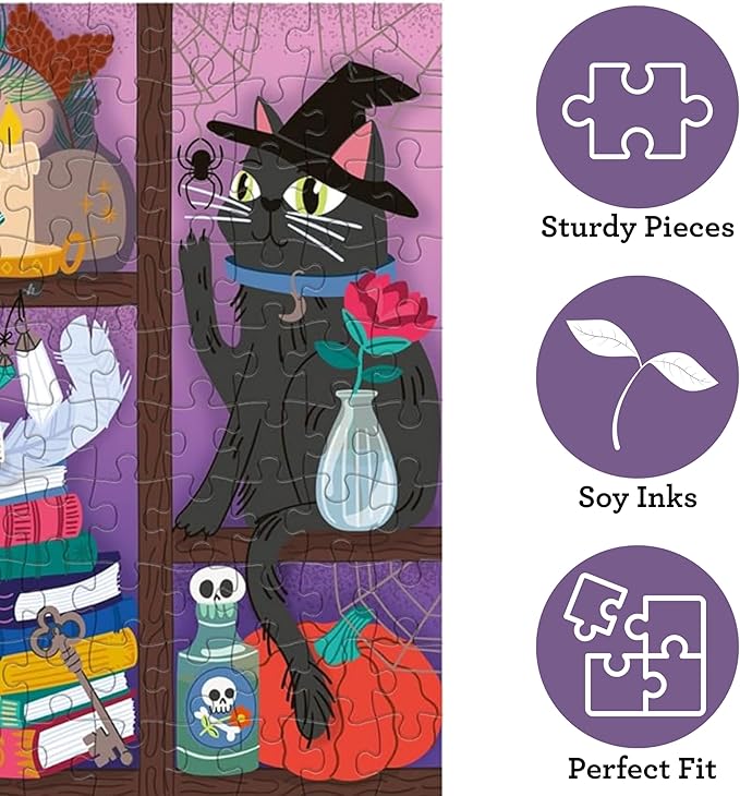 Ridley's Games: Spooky Curiosities 200-Piece Halloween Puzzle|Spooky Puzzle with Witches Potions, Snakes, Bugs, and more Makes Great Halloween Décor Once Completed| Perfect Size for Boo Baskets