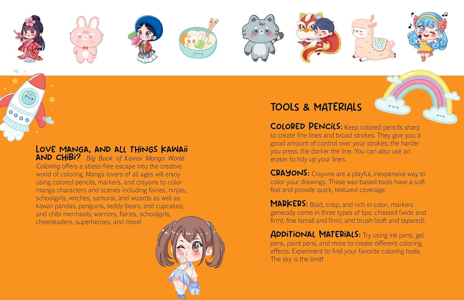 The Big Book of Kawaii Manga World Coloring