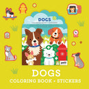 Petit Collage Dogs Coloring Book with Stickers