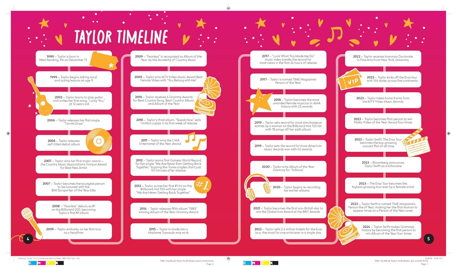 The Unofficial Taylor Swift Sticker and Activity Book: Swiftie Activities to Celebrate Music's Biggest Star - With Over 100 Stickers for the Ultimate Fan!