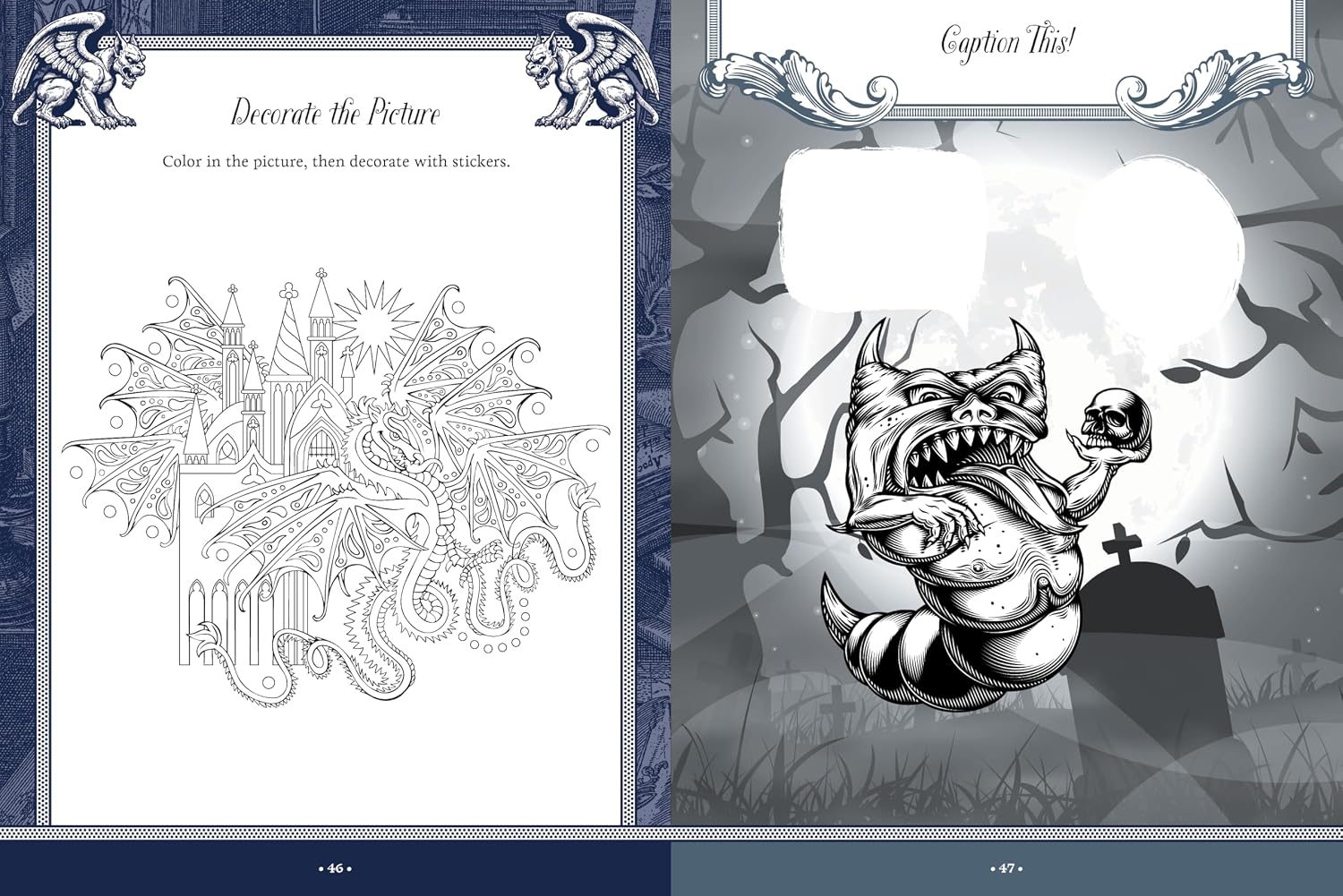 Monsters, Mayhem, and Myths Sticker, Color & Activity Book: Over 500 Macabre Stickers