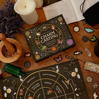 Charm Casting: Decode magickal symbols to reveal your destiny - Includes: casting board, 24 card charms, guidebook and bag