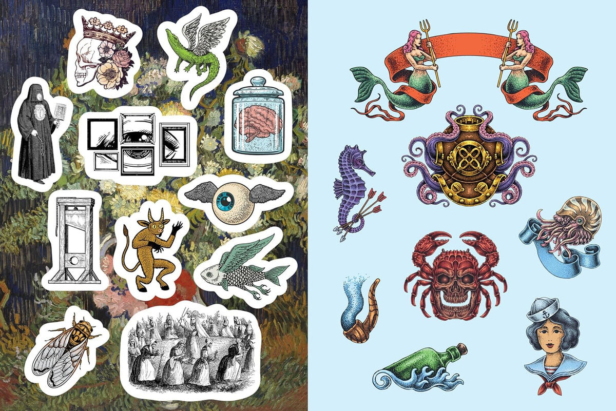 Oddities & Curiosities Sticker, Color & Activity Book: Over 500 Unique Stickers
