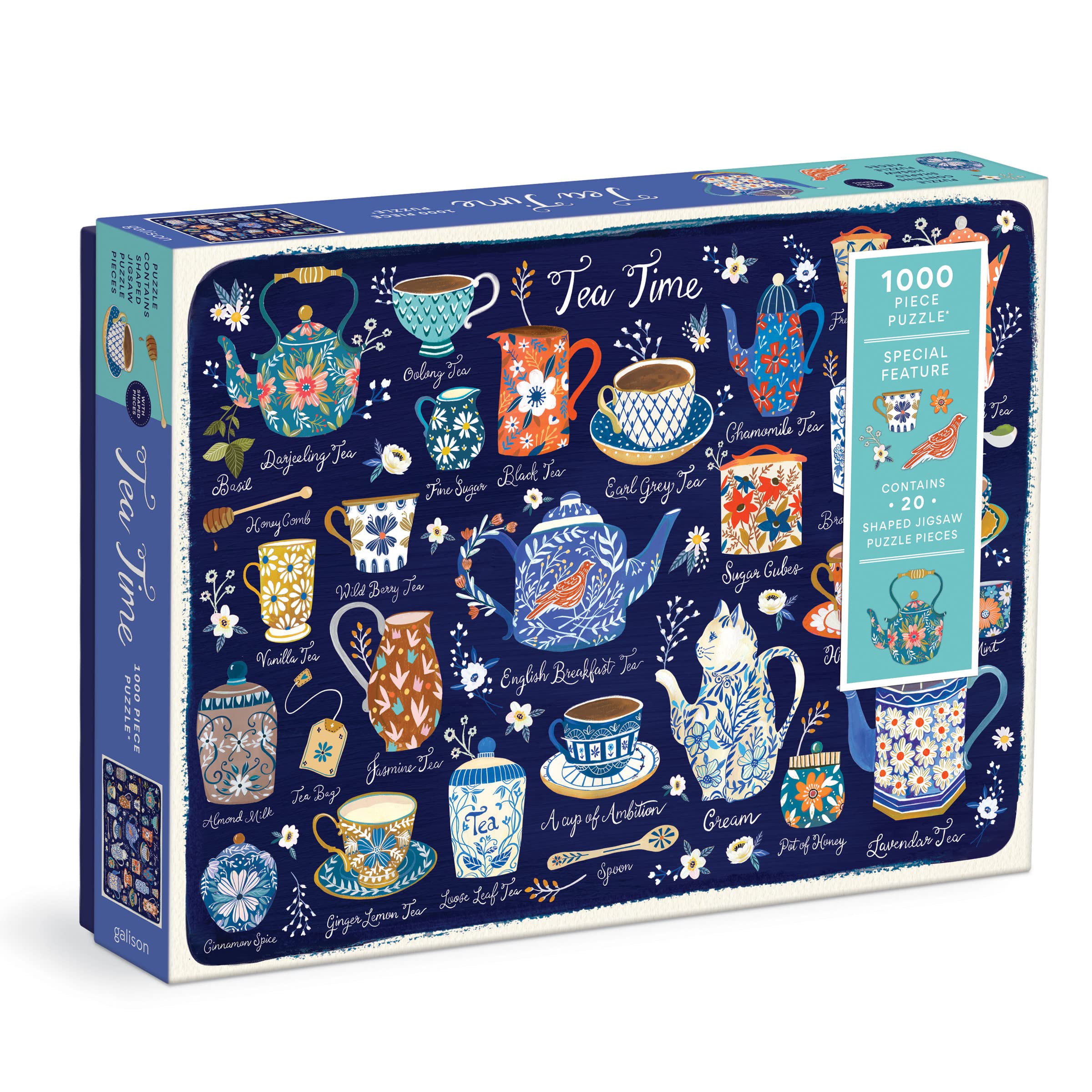 Tea Time 1000 Piece Puzzle With Shaped Pieces