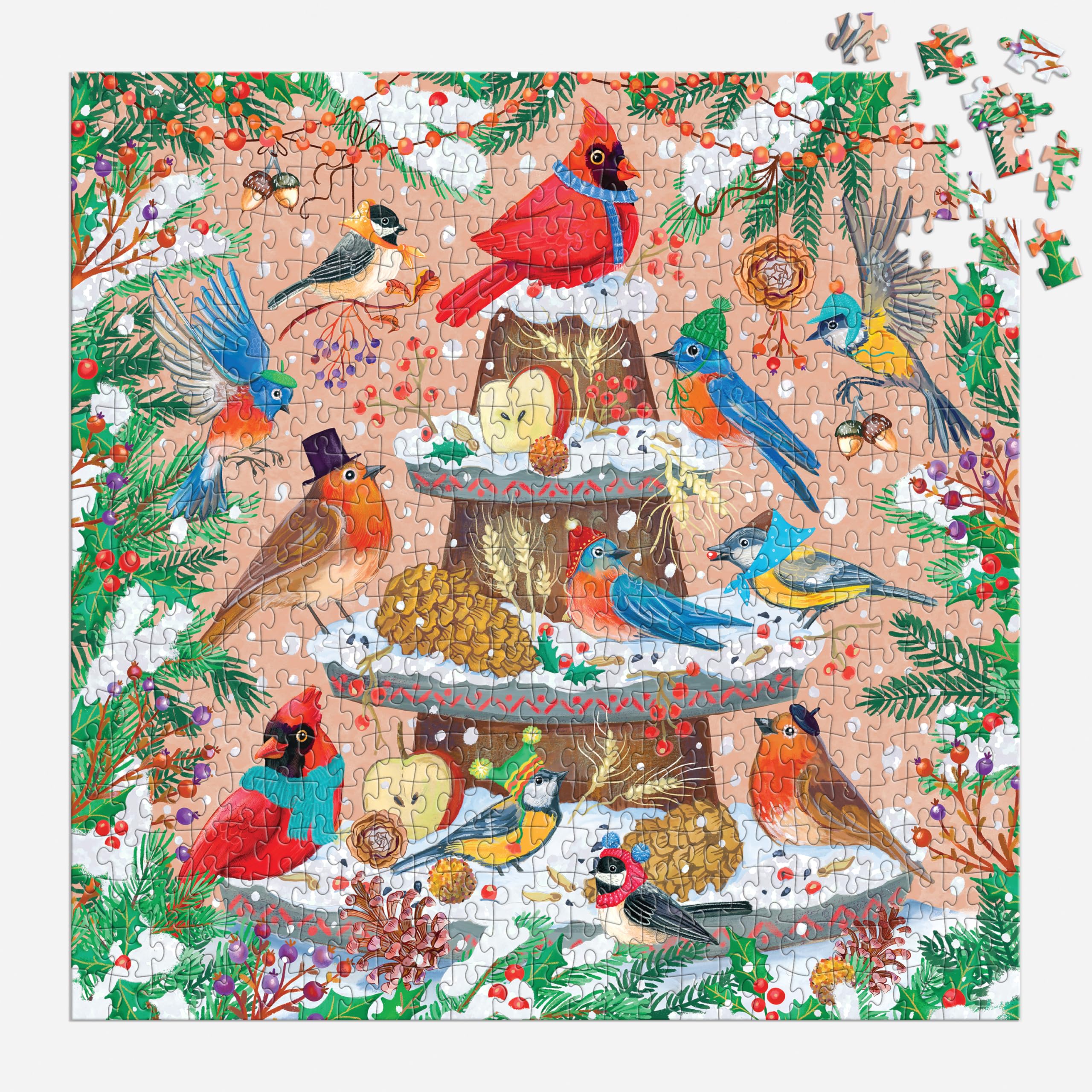 Festive Feathers 500 Piece Foil Puzzle