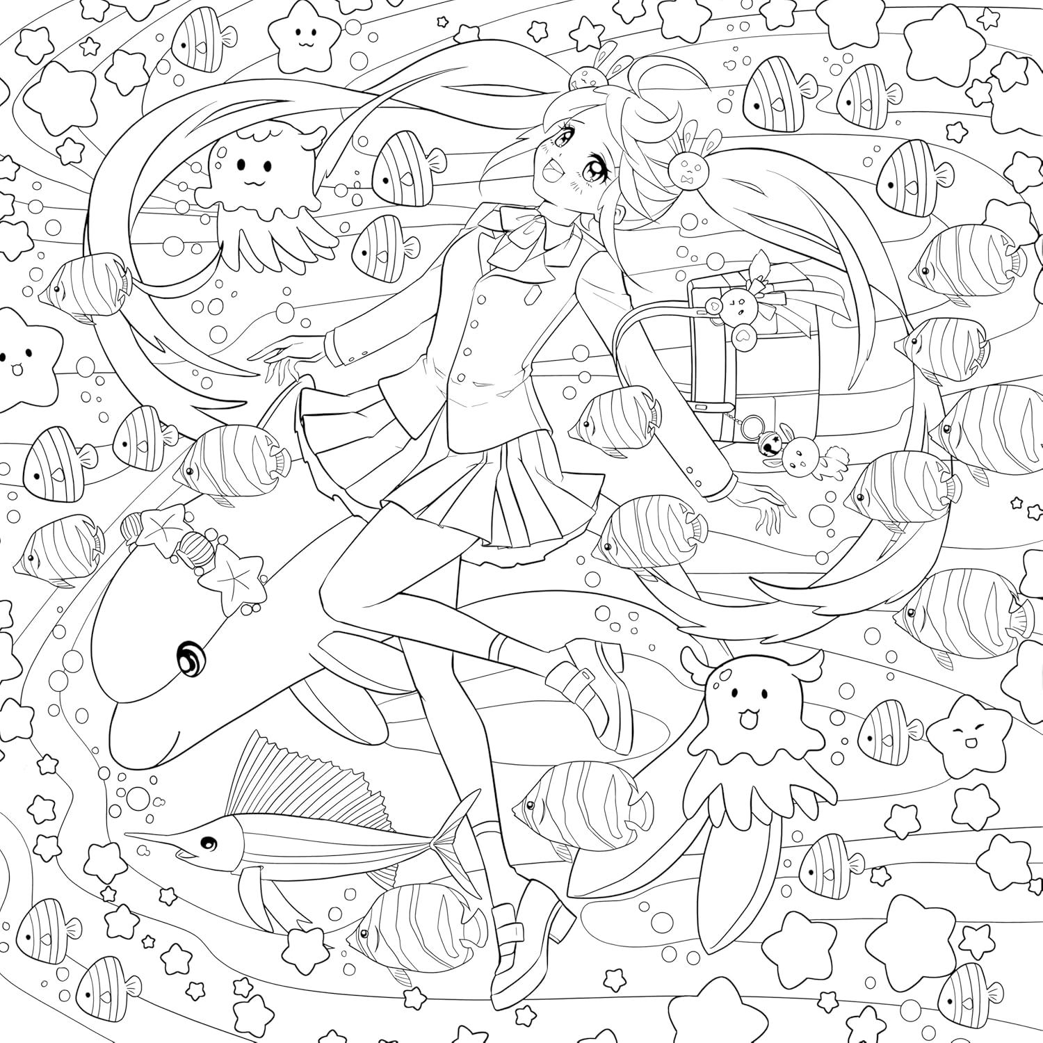 Manga Mania Coloring Book: Over 100 Cute Characters to Color