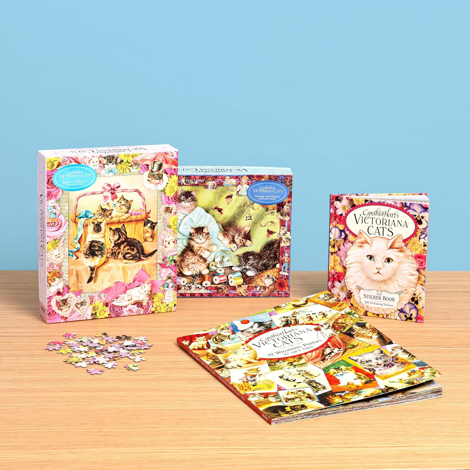 Cynthia Hart's Victoriana Cats: Basket of Mischief 1,000-Piece Puzzle
