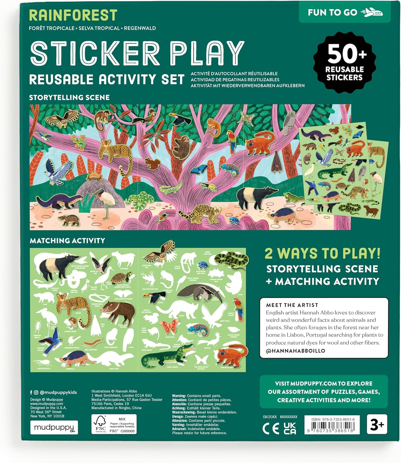 Rainforest Sticker Play Reusable Activity Set