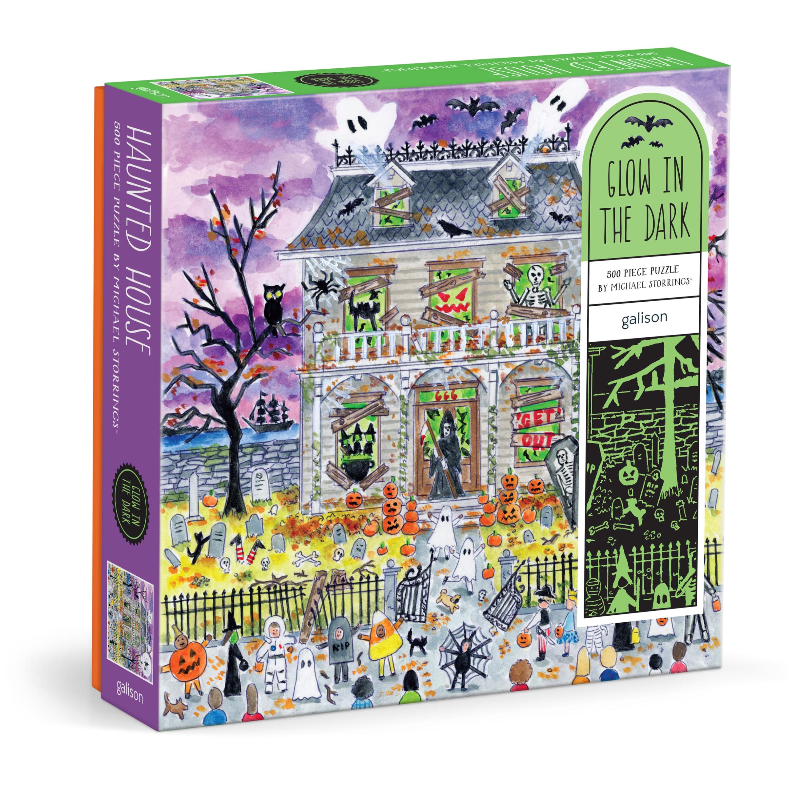 Haunted House 500 Piece Glow in the Dark Puzzle