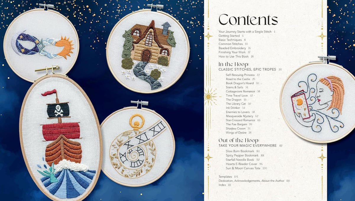 A Hoop of Threads and Longing: 20 Romantasy Embroidery Projects