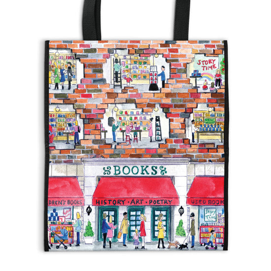 Michael Storrings A Day at the Bookstore Reusable Tote Bag