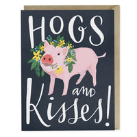 Hogs and Kisses Card (Greetings Card)
