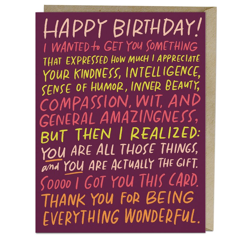 Everything Wonderful Birthday Greeting Card